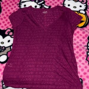 Express Women's Plum Graphic Tee